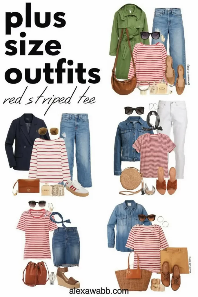 Red striped tee capsule