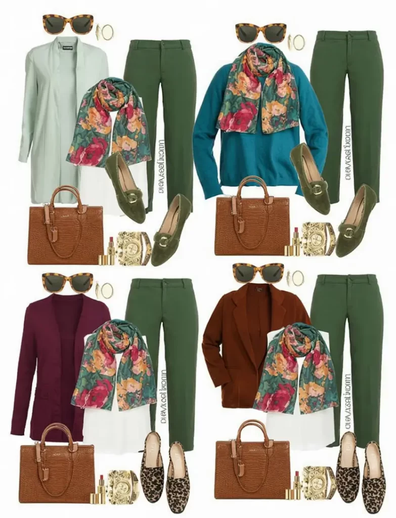 Teal and olive capsule