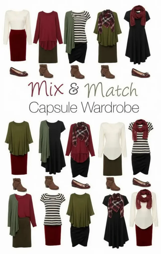 Mix and match outfit grid