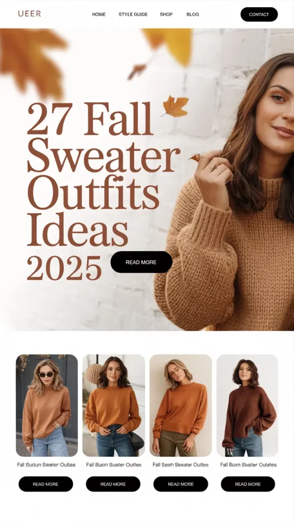 Fall Sweater Outfit Ideas