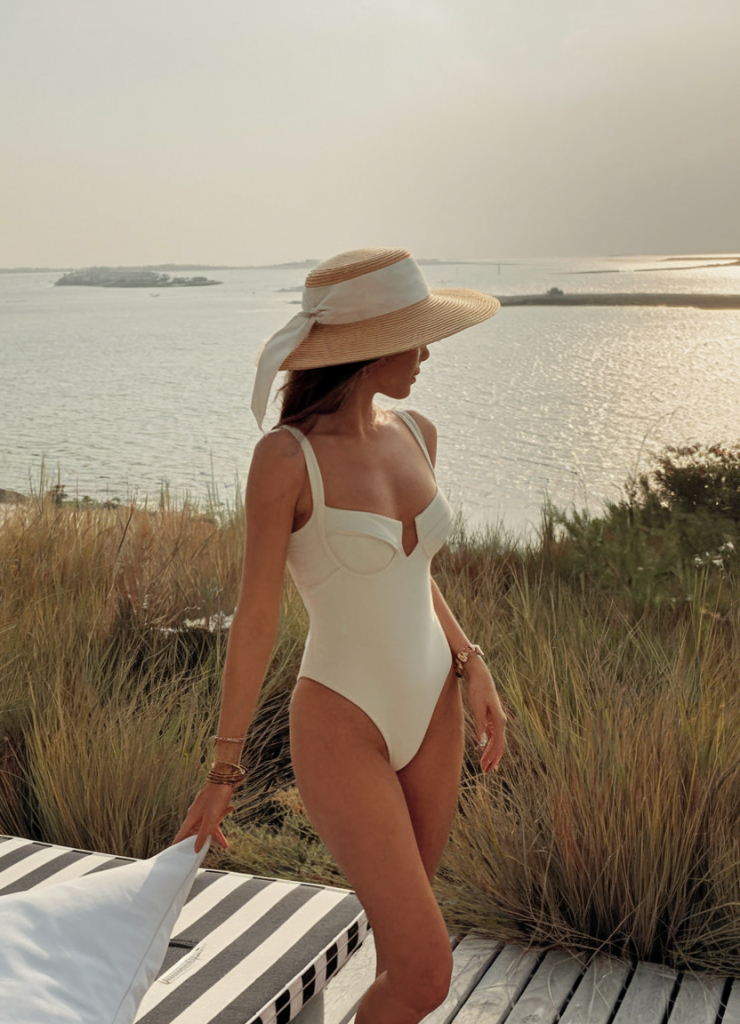 Elegant Ivory Bustier One-Piece