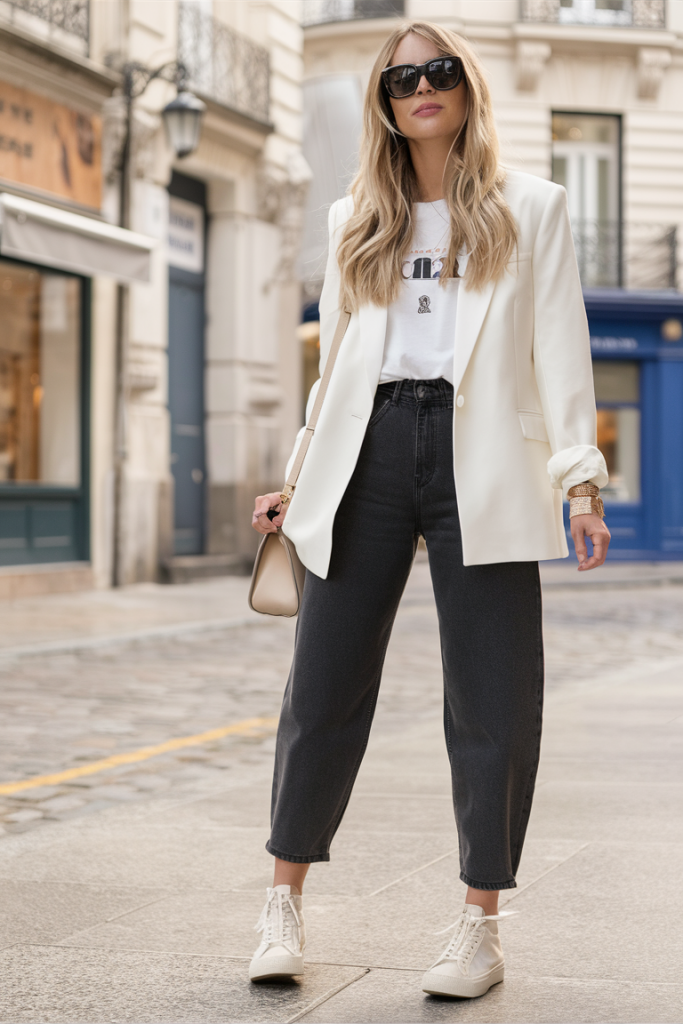 Monochrome Elegance Spring Outfit