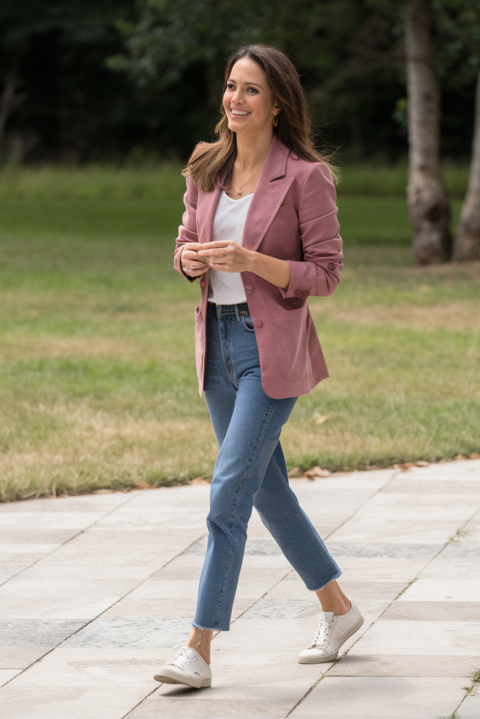 Peach Blazer Outfit
