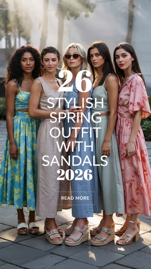 Stylish spring outfit with sandals