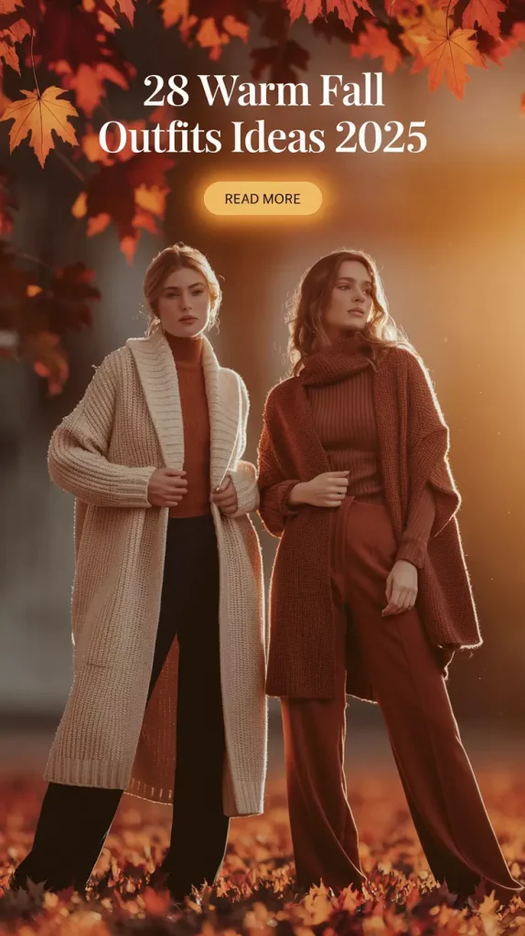 Cozy layered fall outfit with neutral shades