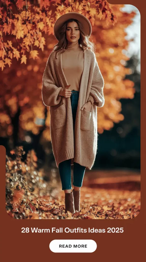 Neutral toned layered fall outfit