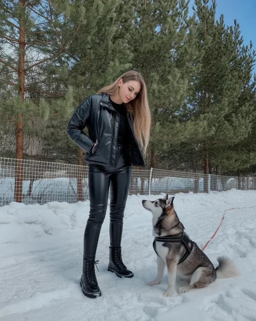 Edgy All-Black Winter Outfit